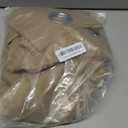 Foil Stripe Taupe Sheer Curtains 84 inches Length 2 Panels with Grommets 52 inches Widith, Semi Transparant Curtains for Living Room and Multiple Rooms, Light Filtering Window Treatment