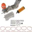 Dorman 926-959 Patented Upgraded Aluminum Engine Oil Filter Housing with Oil Cooler and Filter Compatible with Select Models (OE FIX)