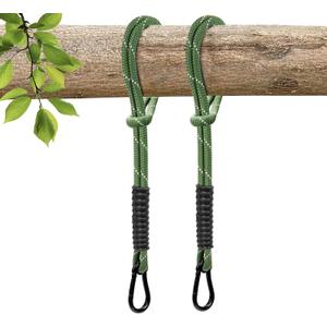 Heavy Duty Tree Swing Ropes, Hammock Tree Straps Hanging Kit, for Outdoor Swings Hammock Playground Set Accessories (10ft,121", Green, 2Pack)
