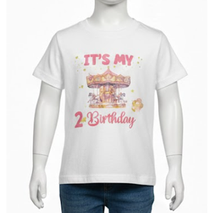 Carnival Carousel Circus Birthday Girl Party Matching Group T-Shirt 3T