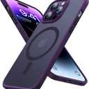 TORRAS Magnetic Guardian iPhone 14 Pro Max Case [Military Grade] [MagSafe Compatible] Slim Translucent 6.7" - Deep Purple