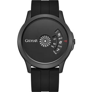 Men's Watches Waterproof Cool Unique Watch Weird Funny Creative Design Fashion Quartz Analog Wrist Watches for Mens Gifts black