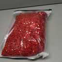 VERWIN Sleeveless Halter Neck Sparkly Casual Party Cocktail Evening Bodycon Mermaid Maxi Sequins Dress (Red, S)