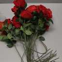 Jefuzh 50 PCS Fake Red Roses, Artificial Red Flowers Bulk Realistic Silk Faux Rose with Stems for Wedding Decoration Anniversary Bridal Bouquet DIY Floral Arrangement Romantic Home Decor Gifts