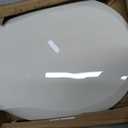 Durable Round Toilet Seat with Slow Soft Close - Easy to Install and Clean, Never Loosens - White, Fits Most Round Toilets Biscuit