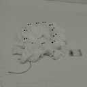 Light-Up Halloween Ghost Wreath, 12 Glowing White Spooky Halloween Wreaths for Front Door, Outdoor & Indoor Hanging Decoration for Wall Door, Halloweens Decor