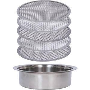 Soil Sifter Set for Garden with 5PCS Mesh(1,3,6,9,12mm) Sieve for Rocks and Sand