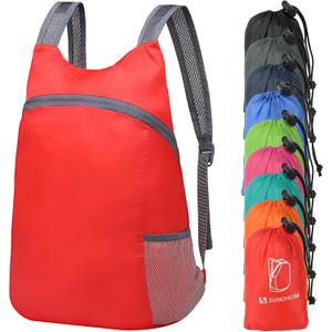 20L Ultra Hiking-Daypack Lightweight Foldable Travel Packable Backpack for Camping Cycling Outdoor,red
