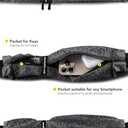 Fitgriff Running Belt for Men & Women - Secure Jogging Pouch for Phone, Keys & Essentials - For All Cell Phones (Grey)