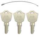 3PCS 606 Ignition Keys  Replacement Metal Scooter Keys Compatible with Rascal & Liteway Mobility Scooters, Spare Starter Keys