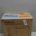 TIPGO Slim Bathroom Trash Can with Lid Soft Close, Step Pedal, 6 Liter / 1.6 Gallon Stainless Steel Trash Bin, Small Garbage Cans for Bedroom, Office, Kitchen (Matte Black)