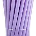 6 Inch Boba Straws, 
100 Count Pointed Tip Purple Plastic Extra Wide Bubble Tea Straws - For Thick Drinks, Durable, Sturdy, Unwrapped For Juice Bars & Restaurants