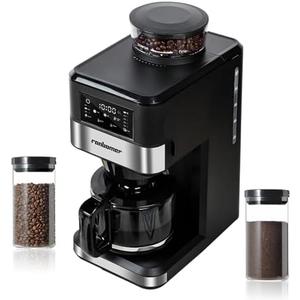 Ranbomer Coffee Maker With Grinder, 10 Cup Coffee Machine,Programmable Grind & Brew, Keep Warm Plate Coffee Machine and Burr Grinder Combo，51 oz