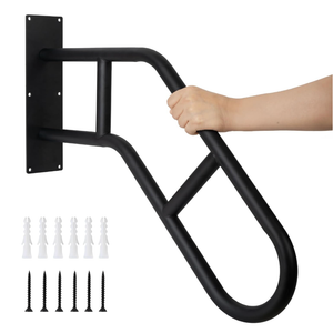 Aduanbang Hand Rails for Outdoor Steps & Elderly,U-Shape Wall Mount Stair Railing, Porch, Deck, Garage & Garden Grab Bar, 1 Pack Safety Handle