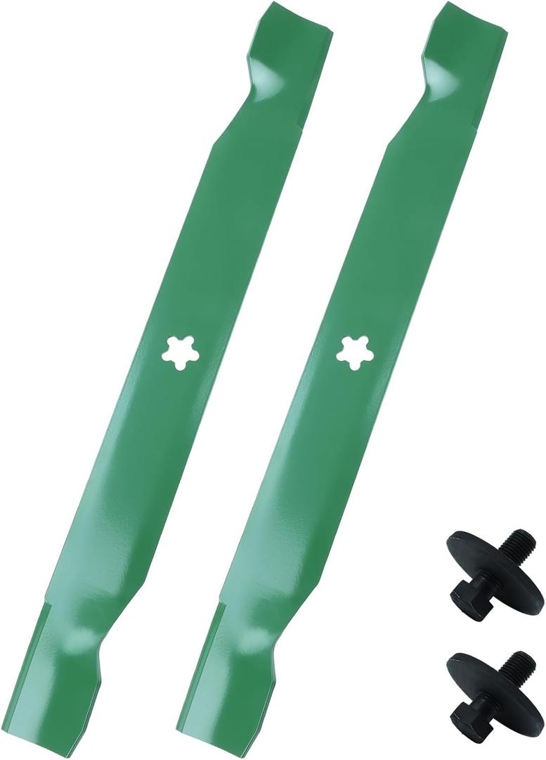 2 Pack 532134149 Lawn Mower Blades with 532193003 Bolts for YTH18542 YTH22V42 Replaces Husqvarna 42 inch Mower Blades Craftsman 42 Inch Mower Blades 532138971 532138498 532127843, High Lift