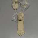 Comfify Shabby Chic Cast Iron Decorative Wall Mounted Hooks - Rustic White - Door Knob Coat Hooks - Set of 3 - Screws and Anchors Included - Antique Wall Hooks for Hanging Clothes