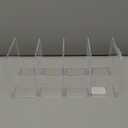 SAYEEC Acrylic File Sorter, Clear File Holder Acrylic Desk Organizer, Sturdy Desktop Files Organizer Files Folder Holder Rack for Envelopes Mail Letter Paper Notebook Electronics (4 Sections, 1 Pack)