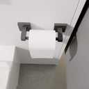 Ruacq Toilet Paper Holder 1 Pack Matte Black Double Post Pivoting Square Tissue Holders Roll Holder Hangers Toilet Paper Stand Stainless Steel and Zinc Alloy Modern Wall Mounted