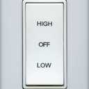 GAF Master Flow Speed Fan Control Switch for Whole House Fans - Control Low/High Speed & Off, 12-Hour Timer Compatible, Easy Installation