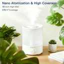 MegaWise Healthy Top-Refill Cool Mist Humidifiers for Bedroom, 24dB Ultrasonic Air Vaporizer with Water Filter for Baby [PP Material], Colorful Night Light, 1 Gal Essential Oil Diffuser, Auto Shut Off