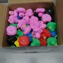 Teling 200 Pcs Mini Rubber Ducks in Bulk Yellow Small Rubber Ducks Bulk Tiny Squeak Duckies for Birthday Party Favor Gift(1.57 x 1.57 x 1.18 Inch) (Pink, Black, Red, Green, Yellow, Blue)