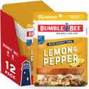 Bumble Bee Lemon & Pepper Seasoned Tuna Pouch - Wild Caught and Ready to Eat for Snack, Salad, Korean Tuna Bowl - 17g Protein per Serving - PERFECT, PORTABLE, GOODNESS - 2.5 oz Packet (Pack of 12), Best By: SEP 2027