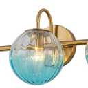 Globe Vanity Light, 3-Light Gold Modern Bathroom Light Fixtures, 23"