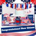 100 Sets New Citizen Cards, American Congratulations Greeting Cards with Envelopes and Stickers American Flag Patriotic Gift Set for Men Women