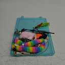 Soarer 4-in-1 Interactive Cat Feather Toys,12Pcs Durable Fishing Pole Cats Feathers Toy Replacements,Enhanced Suction Cup Cats Wand Toy,2 Types Door Hanging Cat String Toys for Indoor Kitten