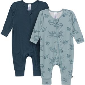 Modern Moments by Gerber Unisex Baby Viscose 2-pack Footless Coveralls 6-9M