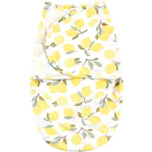 Hudson Baby Unisex Baby Plush Faux Fur Swaddle Wrap, Lemon, 0-3 Months