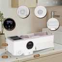 Toothbrush Holder Cleaner, Smart Automatic Toothbrush & White Hair Dryer Holder, Sensor Light, Touch Screen Timer, Bathroom Wall Accessories Organizer