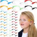 Patelai 12 Pcs Kids Safety Glasses Bulk Eye Protection Goggles Scratch Resistant for Science Class, Lab, Sports, Child Youth Size (Multicolor)