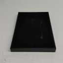 Black Velvet Stackable Jewelry Tray Showcase Display Stackable Necklace Bracelet Ring Showcase Display Empty Plate (Black-1 Pack)