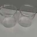 STORi Bella Tall Scrunchie Holder | Stackable Clear Plastic Container (Set of 2) Round Vanity Storage Organizers with Lids for Hair Accessories & Beauty Supplies | Made in USA