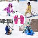 Arcweg Kids Thermal Polar Fleece Touchscreen Gloves for Boys & Girls - Anti-Slip, Warm, Insulated Outdoor Gloves (XL-XXL 9-10 years old, Rose Red)