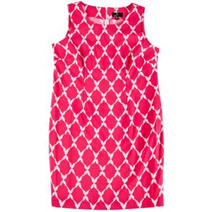 Ronni Nicole Plus Diamond Printed Dress 24W Pink/White