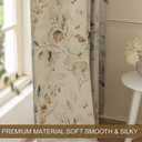 SUOUO Brown Floral Blackout Curtains for Bedroom 96 inches Long Print Vintage Leaf Room Darkening Window Drapes for Living Room 2 Panels