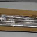 Shower Curtain Rod, 1" Diameter Heavy Duty Tension Shower Rod, Non Slip Adjustable 28-74 inch No Drill Shower Curtain Rods Spring Tension For Bathroom, Shower Stall, No Rust, Brushed Nickel