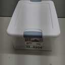 Sterilite,15,Quart+White Clear, Plastic, Storage, Box, With, Blue, Aquarium,Latches