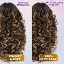 Felek Honey Blonde Wig Long Synthetic Loose Wave Lace Front Wigs for Black and White Women Ombre Brown 13x6 HD Transparent Lace Frontal Wigs Pre Plucked Wear and Go Glueless Curly Wig 24 inch P4/27