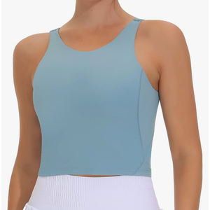 THE GYM PEOPLE Women's Sports Bra Sleeveless Workout Tank Tops Running Yoga Cropped Tops with Removable Padded, M