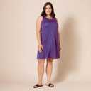 Amazon Essentials Women's Summer Tank Swing Mini Dress (Available in Plus Size) (Navy Red Dots)