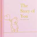Lanpn Baby Memory Book for Boy Girl - The Story of You, Newborn Babys Keepsake Book Photo Album for New Parents, Linen Cover Baby First 5 Year Milestone Journal Scrapbook (Pink, 154 Pages)