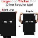 Extra Large Silicone Mat for Resin 36.2" x 24", 2MM Thick Silicone Craft Mat for Table, Multifunction Silicon Matt for Kitchen Countertop Protector Heat Resistant Placemat by Foepoge(Black)