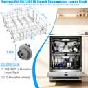 Upgraded 00249276 Dishwasher Lower Rack for Bosch Dishwasher Rack Parts