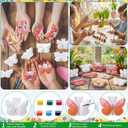 Foilswirl 24 Set Thanksgiving Turkey Ceramic to Paint Thanksgiving DIY Painting Kit Paint Your Own Fall Pumpkin Crafts Unpainted Turkey Figurine Plaster with Brushes Bags for Decor Party Favor Gifts