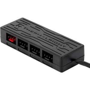 Thermalright FAN HUB X4 PWM Fan Controller - 4 Port 4-Pin, Multiple Interface Cooling Hub for 4 Groups of PC Fans, SATA Power Cord