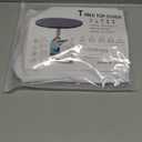 Obstal Fitted Round Table Cloth, Reversible Waterproof Stain Resistant Elastic Stretch Tablecloth, Wipe Clean Table Cover for Outdoor/Indoor Use, Fits Round Tables up to 40" - 44" Diameter, White