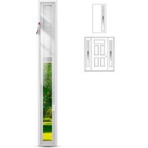 Pushglossy Add on Blinds for Raised Frame Doors 9" x 66", French Door Blinds Outer Frame Fits Glass 7 x 64 Inches Easy to Install Clean, Window Shades Behind The Glass No Special Tools